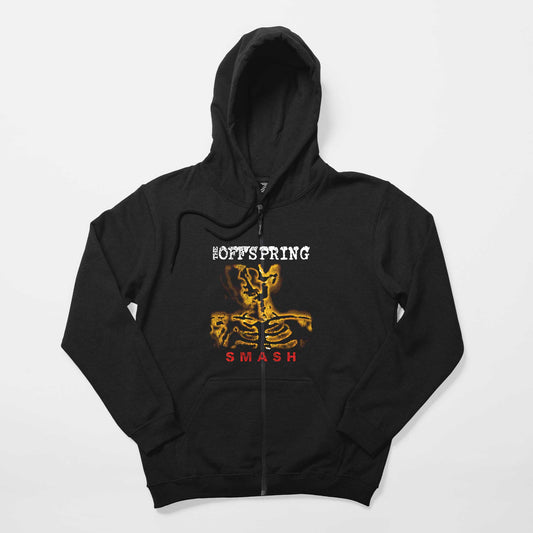 The Offspring SMASH Siyah Fermuarlı Kapşonlu Sweatshirt