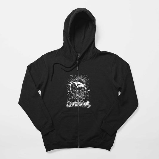 The Offspring Mohawk Siyah Fermuarlı Kapşonlu Sweatshirt