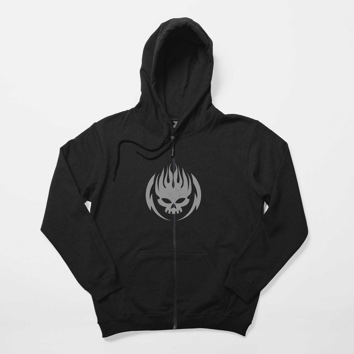 The Offspring Grup Logo Siyah Fermuarlı Kapşonlu Sweatshirt