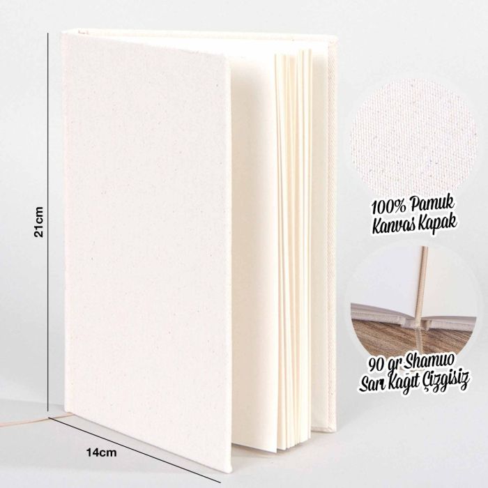 White Wolf Çizgisiz Kanvas Defter