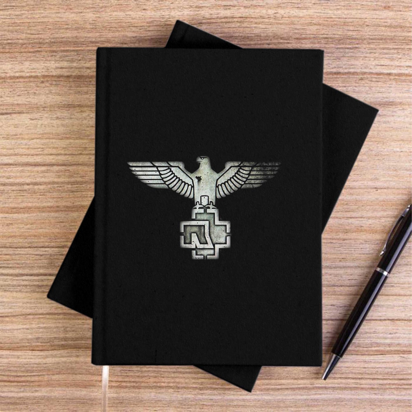 Rammstein Eagle Siyah Çizgisiz Kanvas Defter