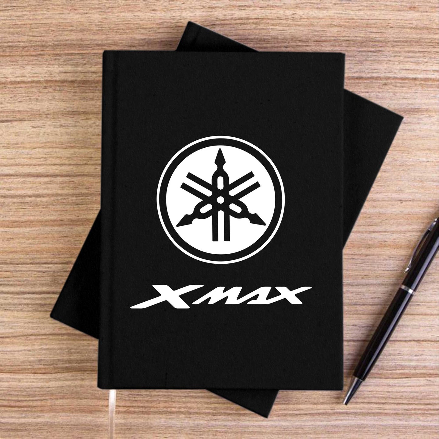 Xmax Logo Siyah Çizgisiz Kanvas Defter