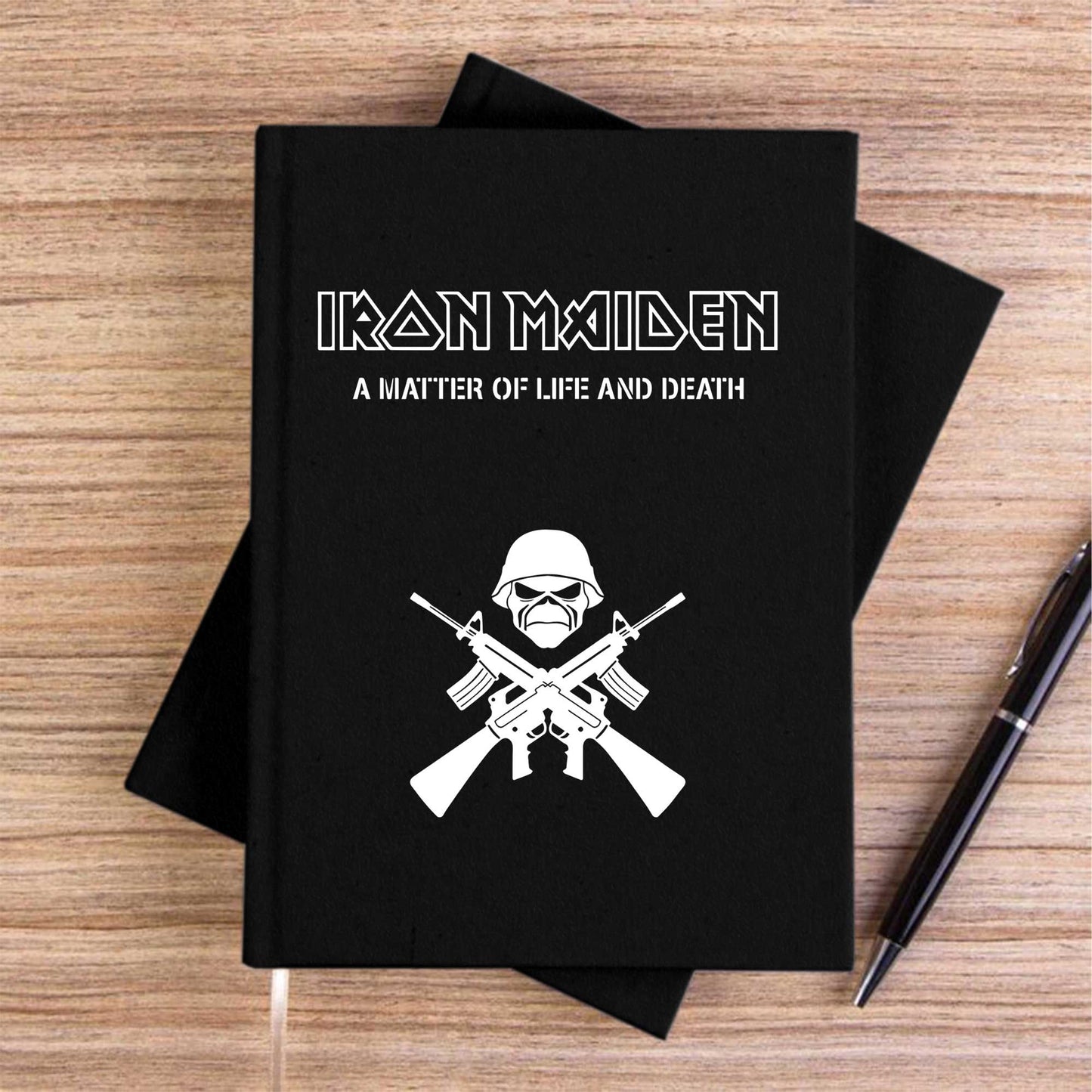 Iron Maiden Matter Of Life Siyah Çizgisiz Kanvas Defter