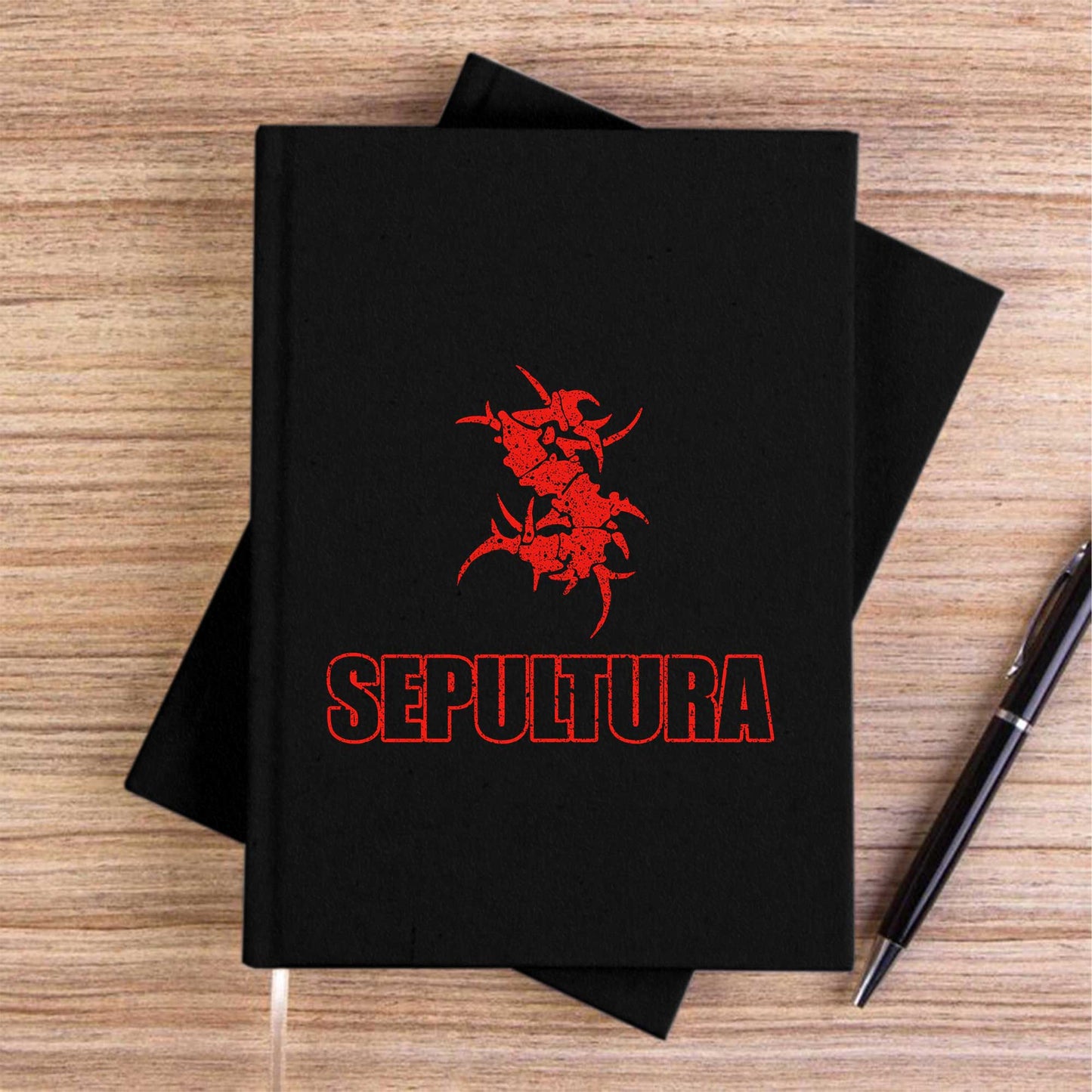 Sepultura Siyah Çizgisiz Kanvas Defter