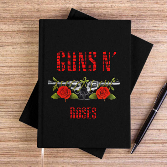 Guns N Roses The Red Wall Siyah Çizgisiz Kanvas Defter