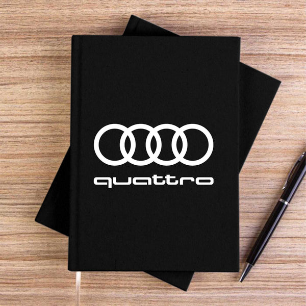 Audi Quattro Siyah Çizgisiz Kanvas Defter