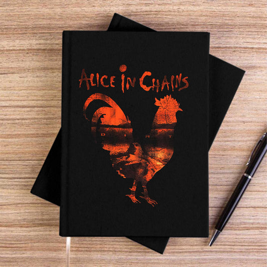 Alice In Chains Rooster Siyah Çizgisiz Kanvas Defter