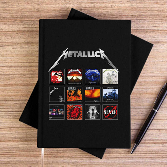 Metallica Album Covers Siyah Çizgisiz Kanvas Defter