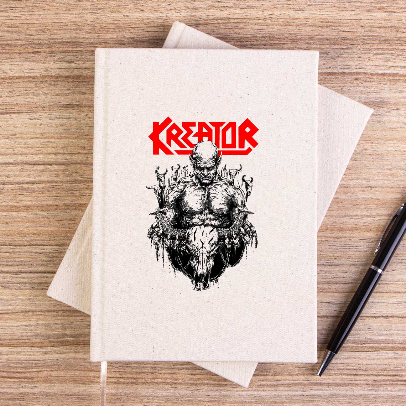 Kreator Devil Inside Çizgisiz Kanvas Defter