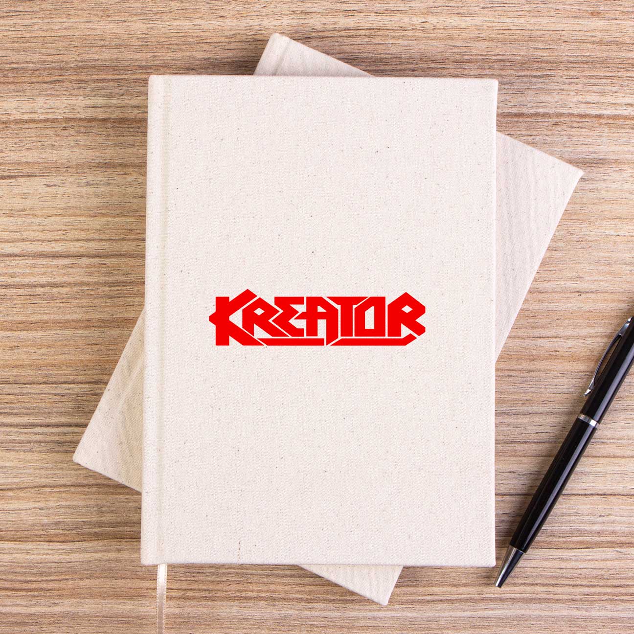 Kreator Logo Red Çizgisiz Kanvas Defter