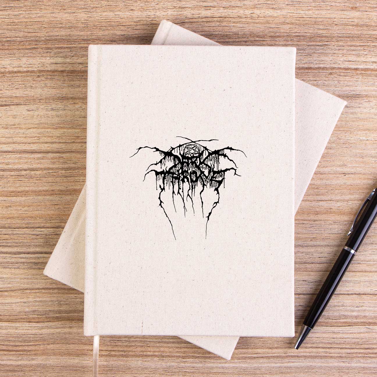 Darkthrone Logo2 Çizgisiz Kanvas Defter