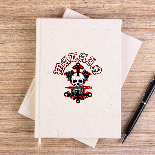 Watain Merch Deaths Head Çizgisiz Kanvas Defter