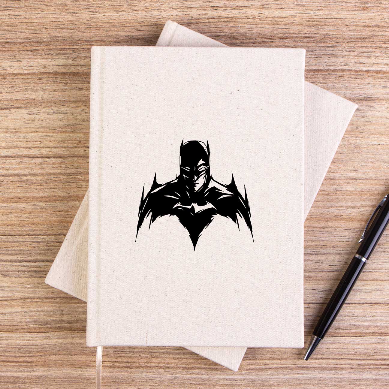 Batman Silluhette Çizgisiz Kanvas Defter