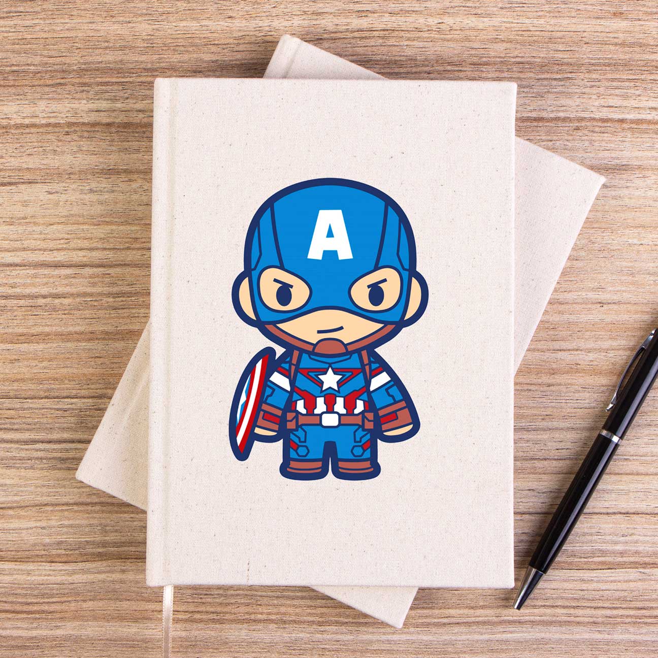 Captain America Animation Çizgisiz Kanvas Defter