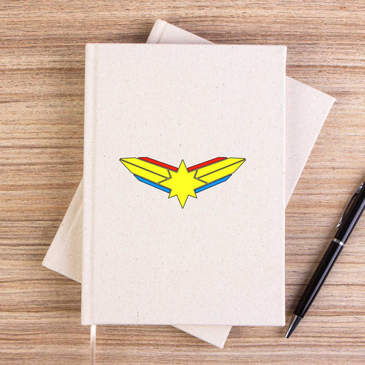 Captain Marvel Logo Çizgisiz Kanvas Defter