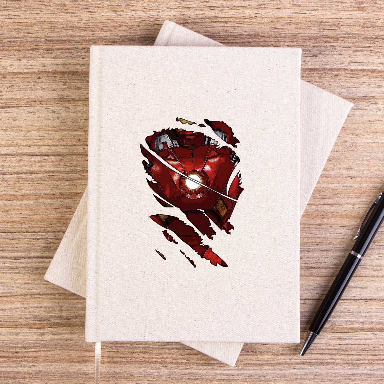 Iron Man Body Çizgisiz Kanvas Defter