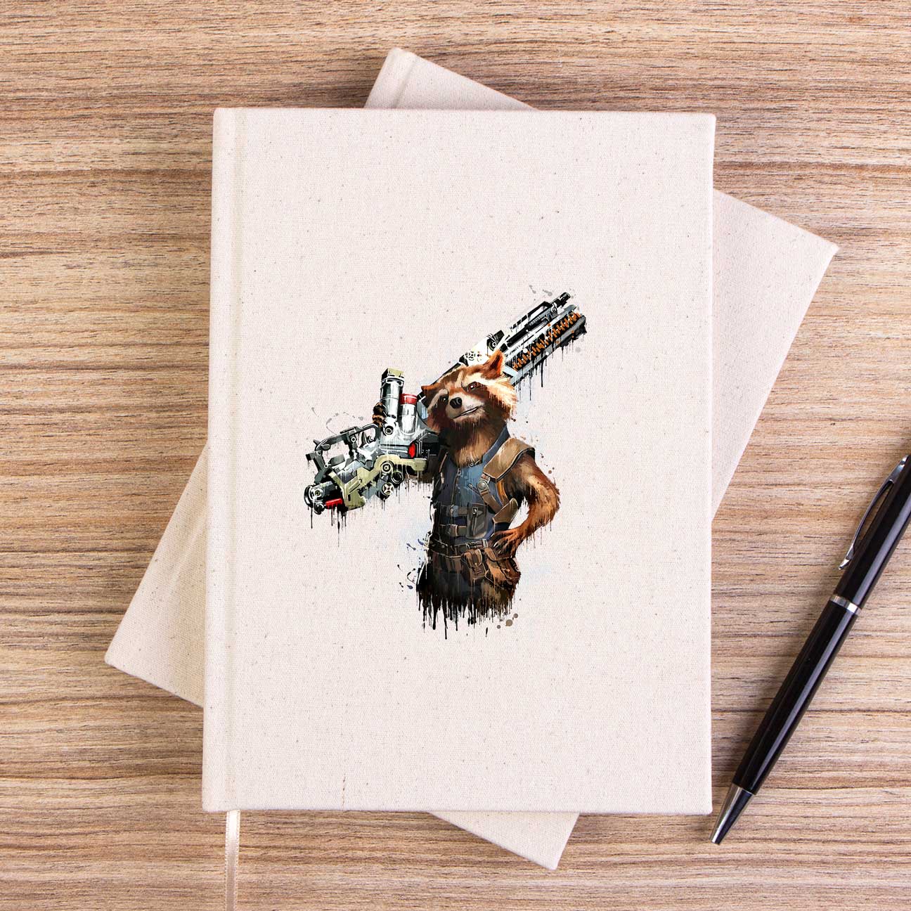 Rocket Raccoon Body Çizgisiz Kanvas Defter