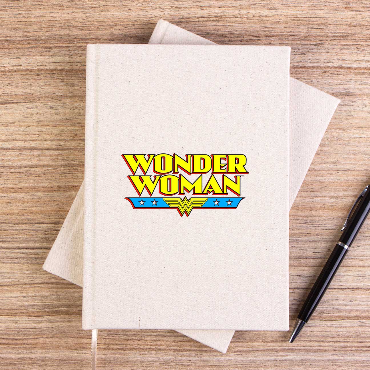 Wonder Woman Vintage Çizgisiz Kanvas Defter