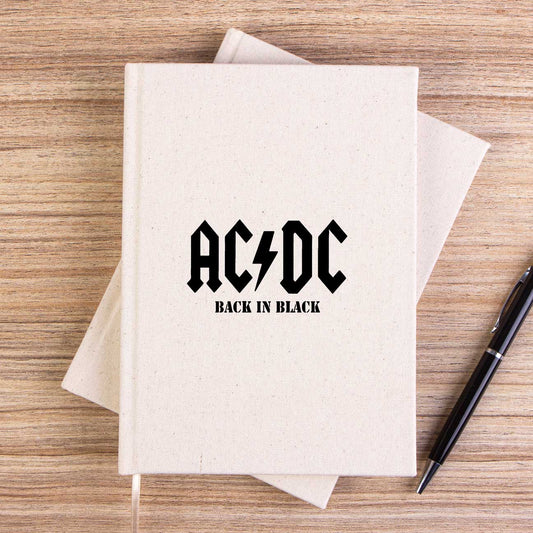 Ac Dc Back in Black Çizgisiz Kanvas Defter