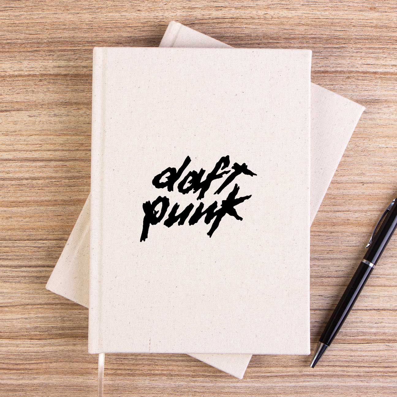 Daft Punk Logo Classic 2 Çizgisiz Kanvas Defter