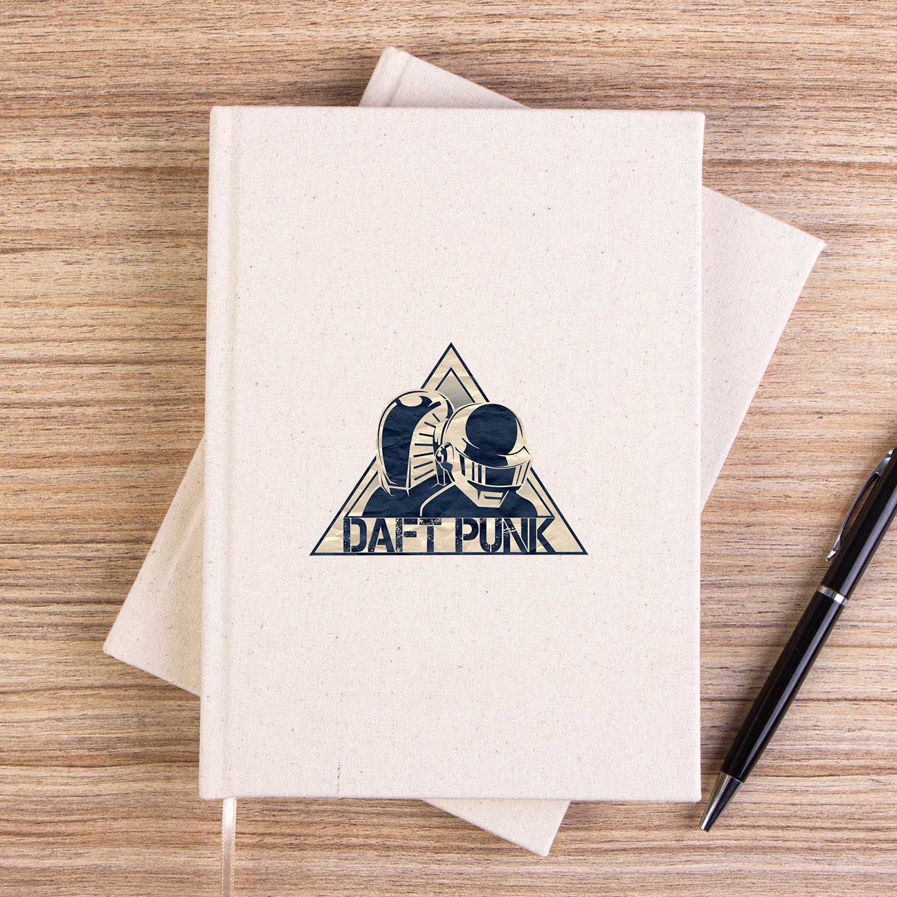 Daft Punk Triangle Çizgisiz Kanvas Defter