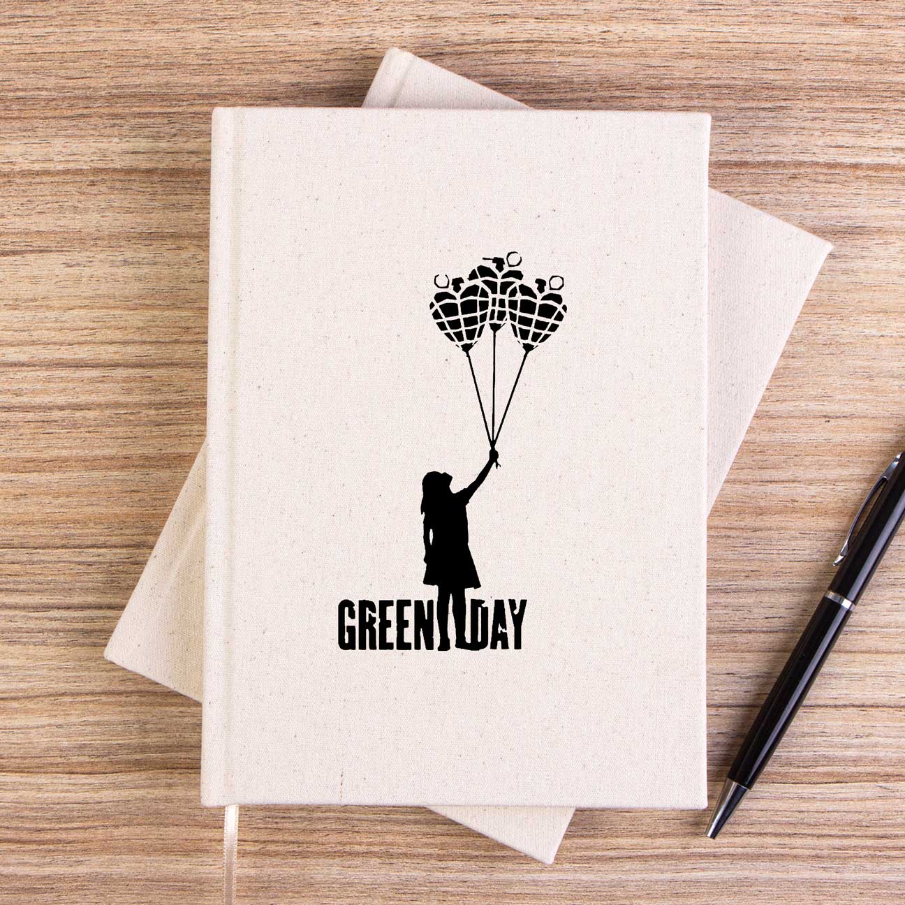 Green Day Girl Çizgisiz Kanvas Defter