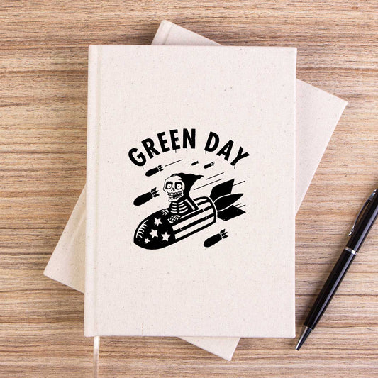 Green Day Skeleton Çizgisiz Kanvas Defter