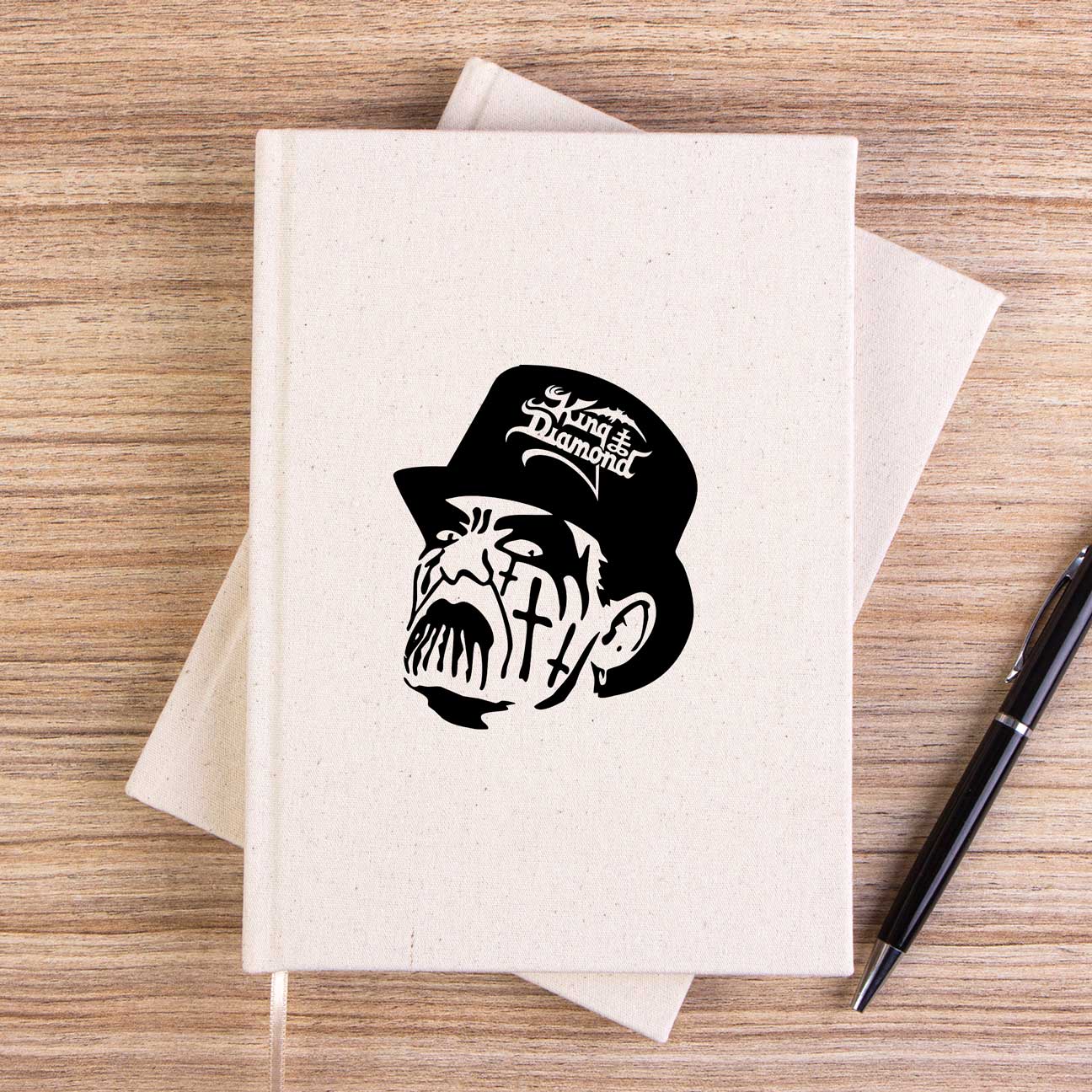 King Diamond Face Çizgisiz Kanvas Defter