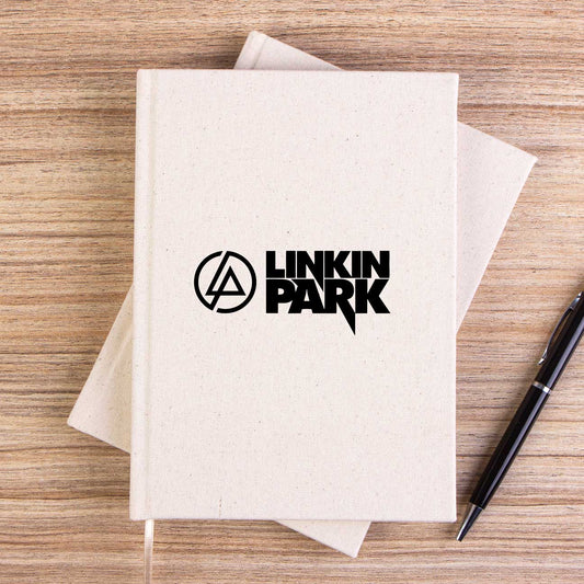 Linkin Park Logo and Text Çizgisiz Kanvas Defter