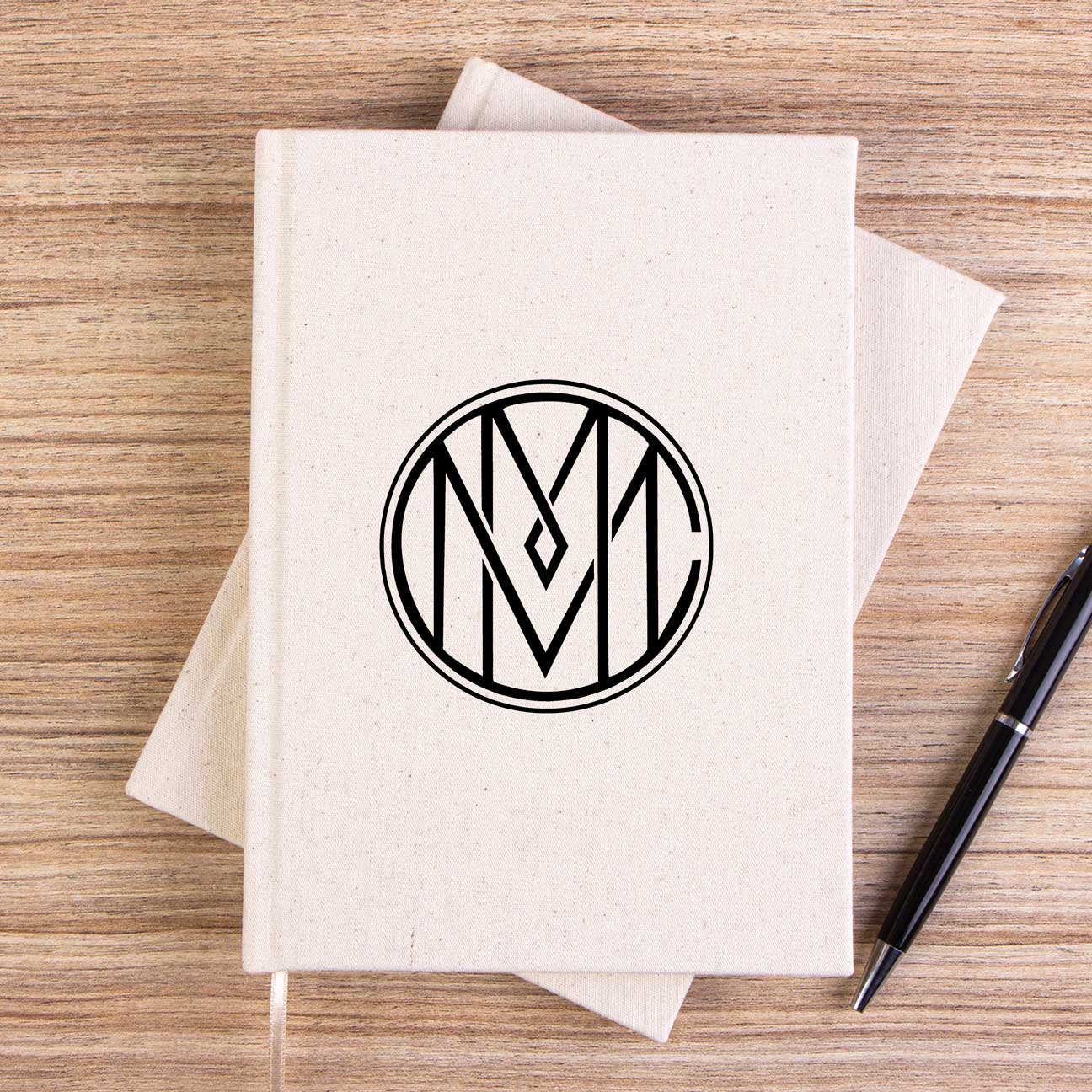 Marilyn Manson Circle Logo Çizgisiz Kanvas Defter