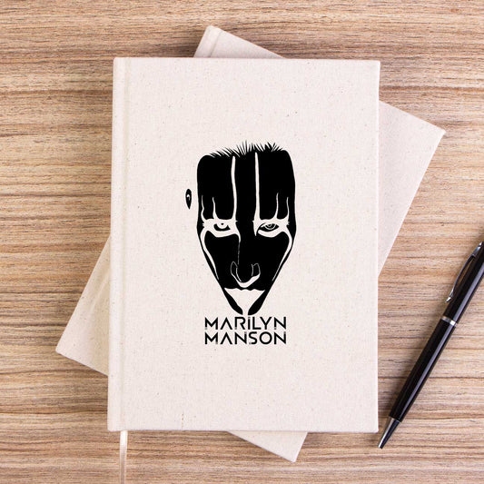 Marilyn Manson Head Çizgisiz Kanvas Defter