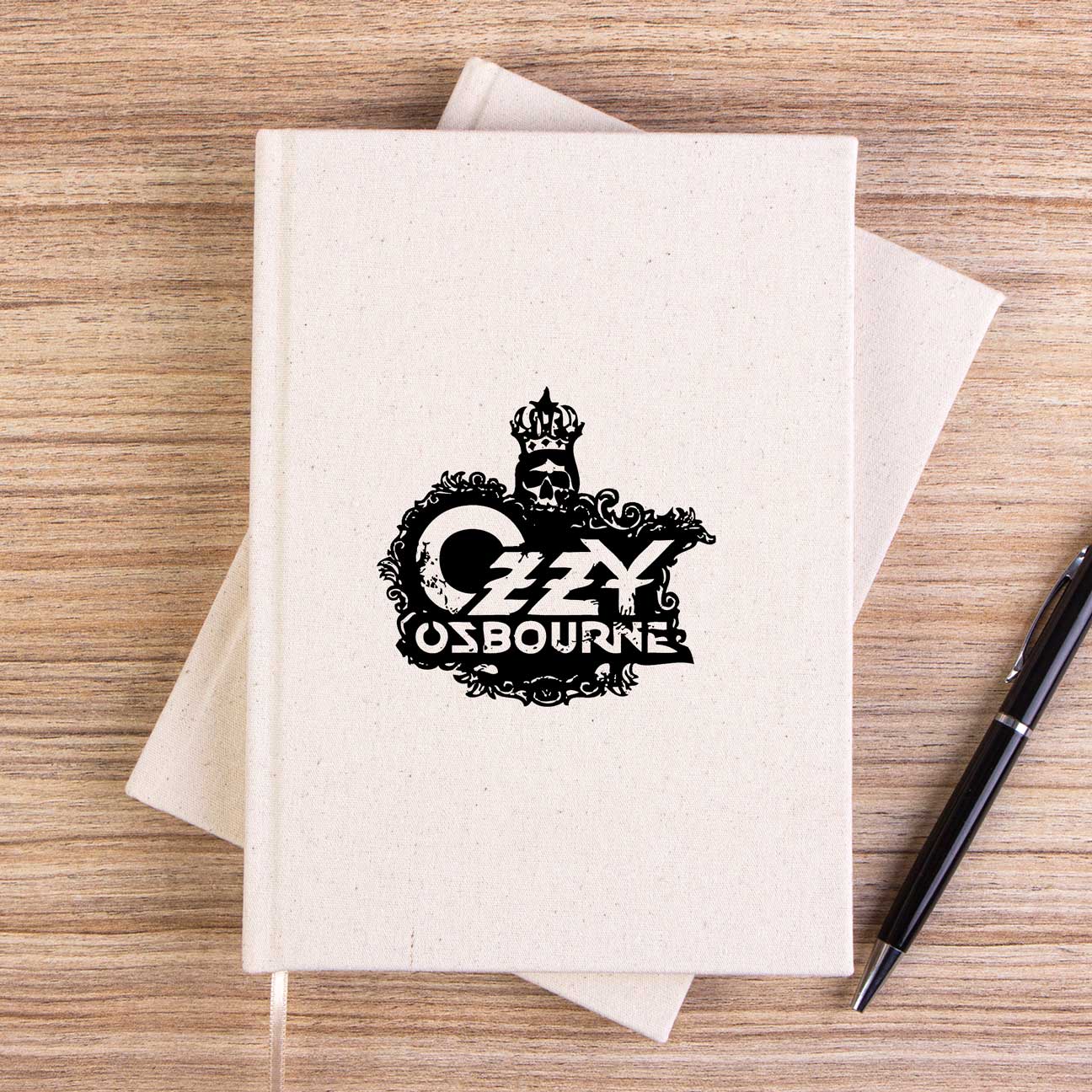 Ozzy Osbourne Skull Çizgisiz Kanvas Defter