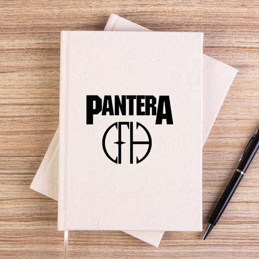 Pantera Logo and Figure Çizgisiz Kanvas Defter