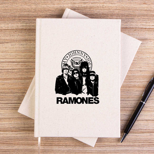 Ramones Logo and Group Çizgisiz Kanvas Defter