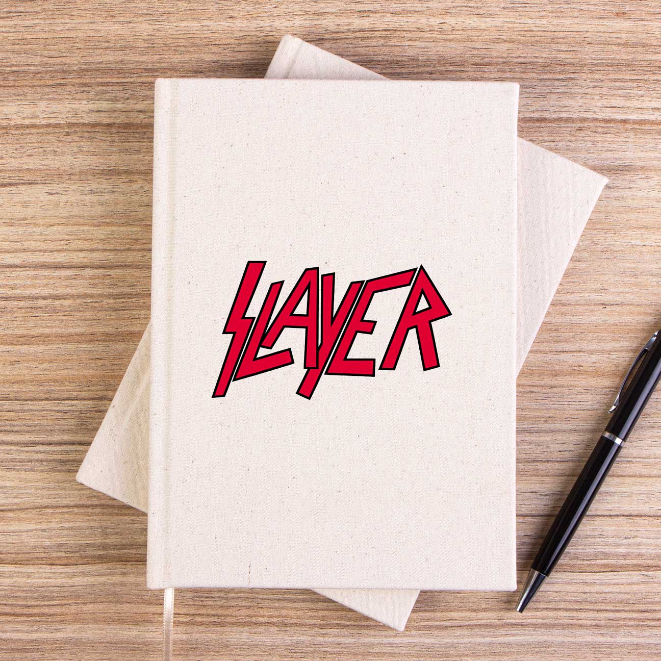 Slayer Logo Classic Çizgisiz Kanvas Defter