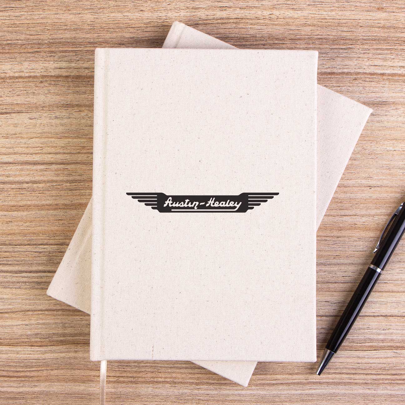 Austin Healey Logo Çizgisiz Kanvas Defter