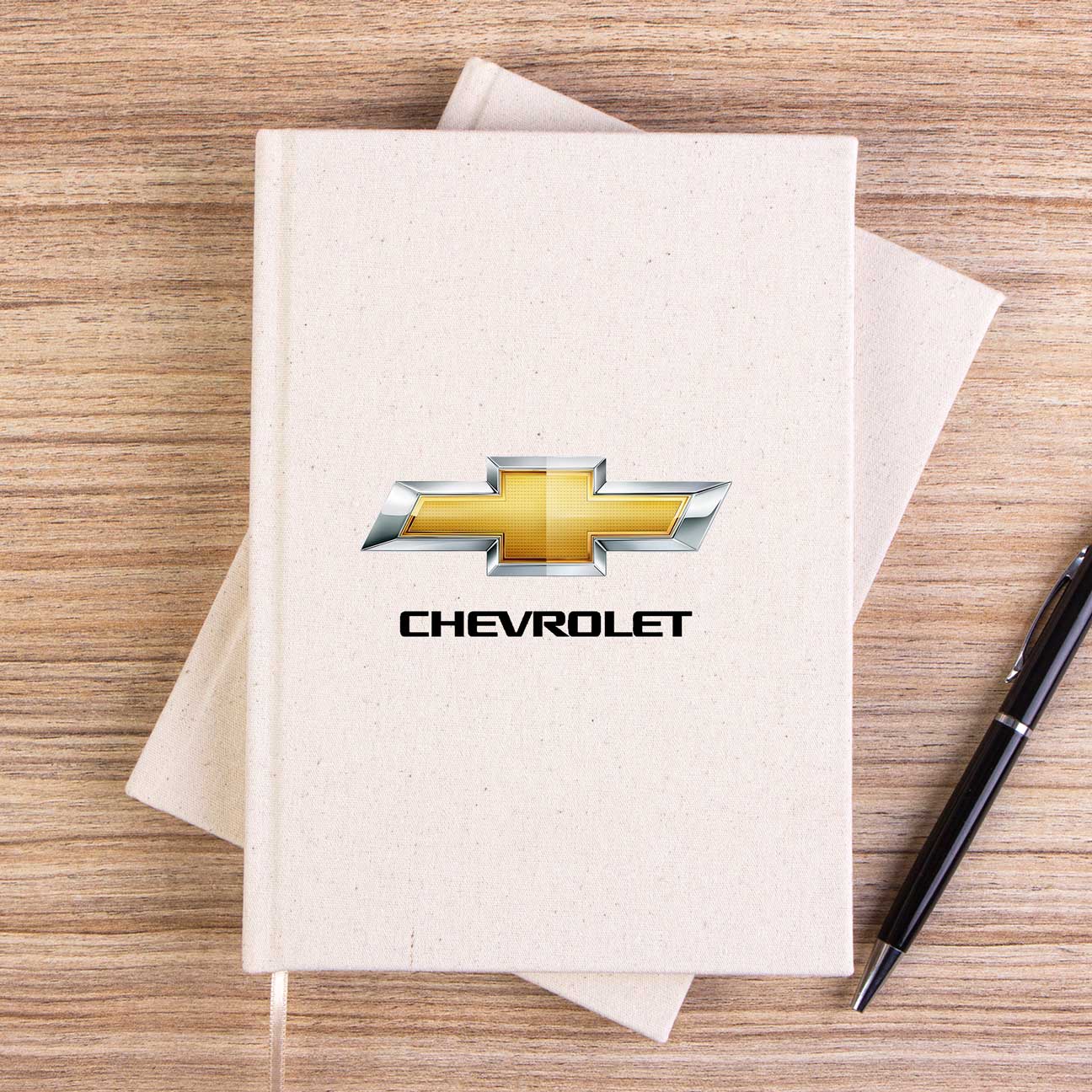 Chevrolet Logo Çizgisiz Kanvas Defter