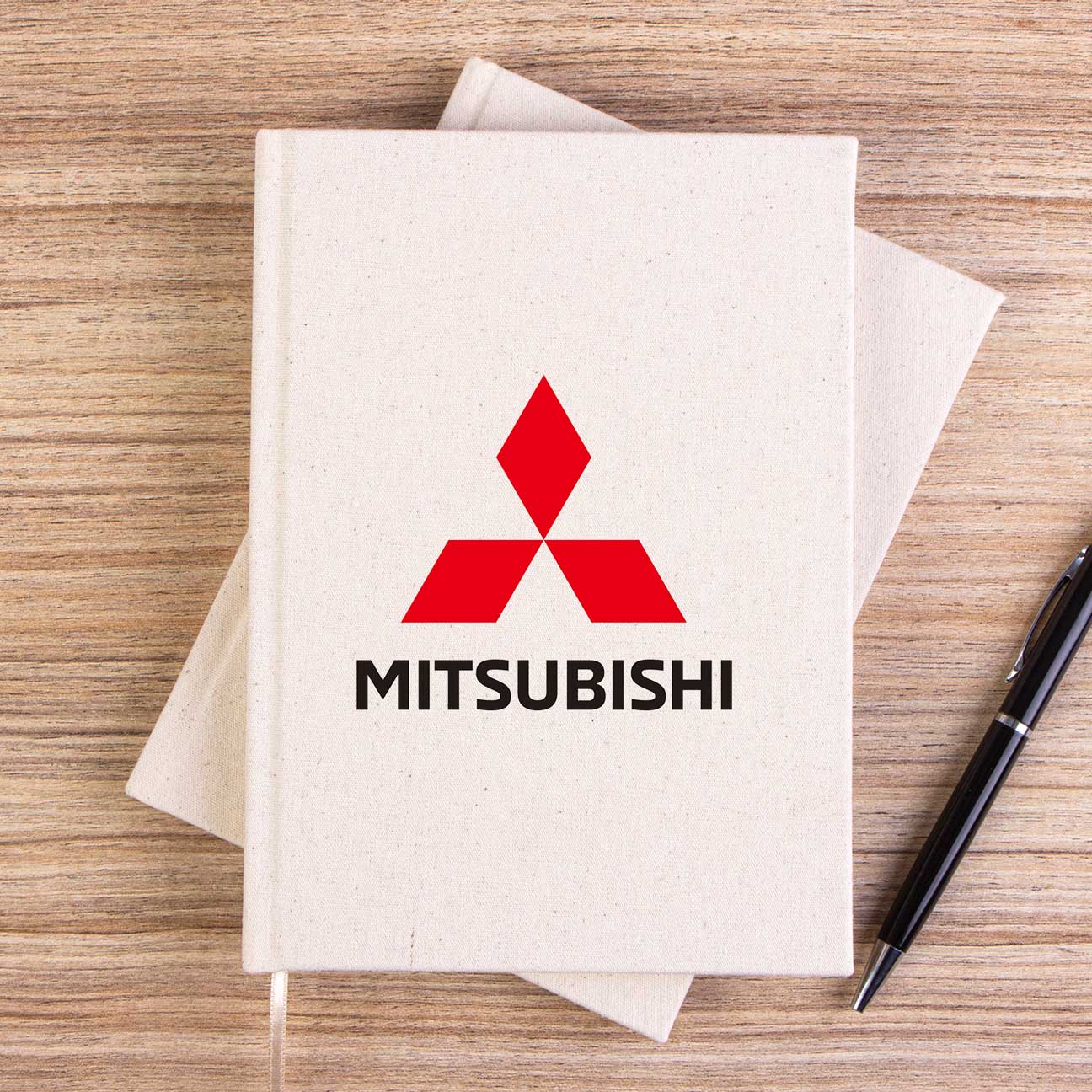 Mitsubishi Logo Çizgisiz Kanvas Defter