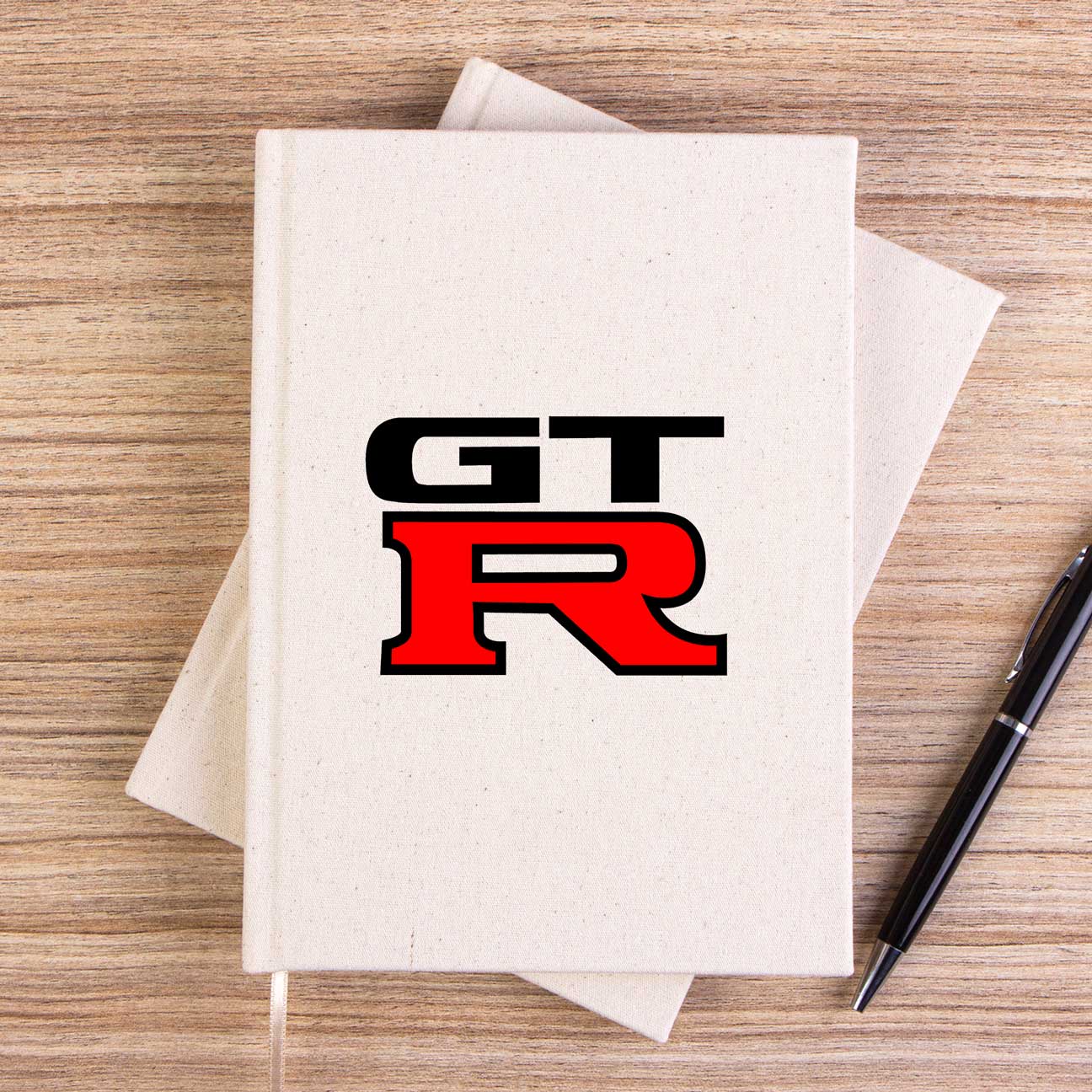 Nissan GTR Logo Çizgisiz Kanvas Defter