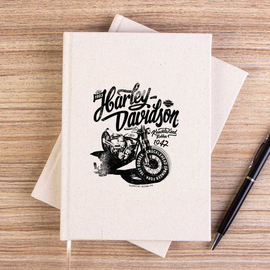 Harley Davidson Support Bobbers Çizgisiz Kanvas Defter