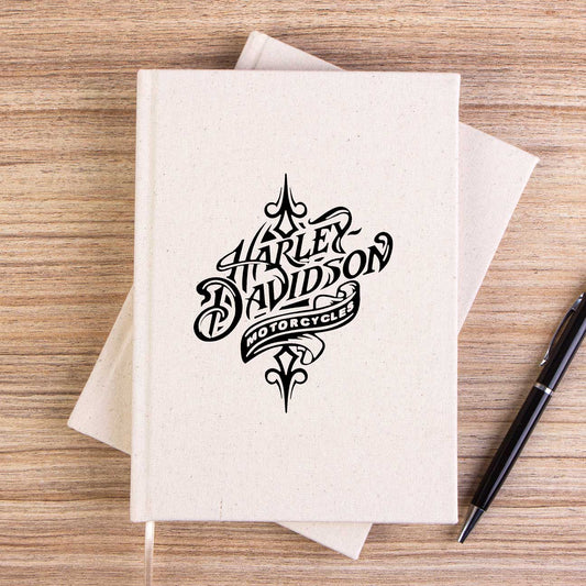 Harley Davidson Symbol Çizgisiz Kanvas Defter