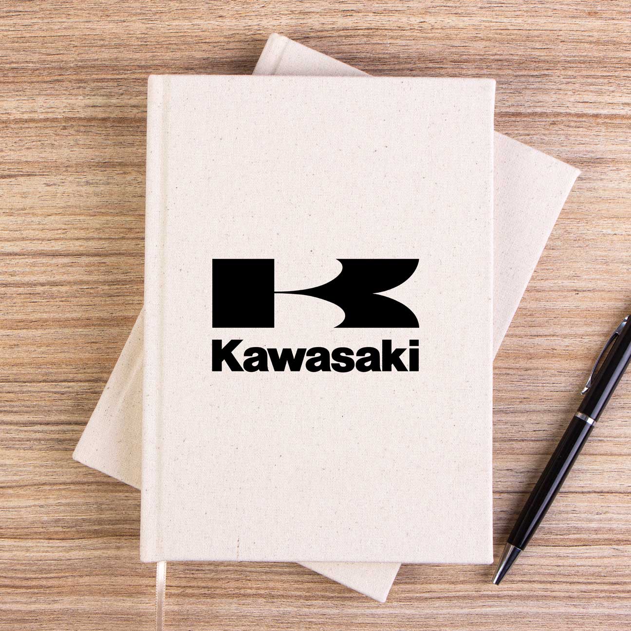 Kawaski Logo Çizgisiz Kanvas Defter