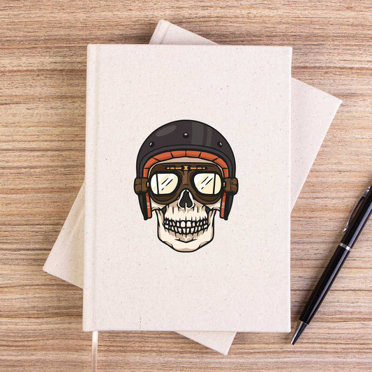 Skull Helmet Çizgisiz Kanvas Defter