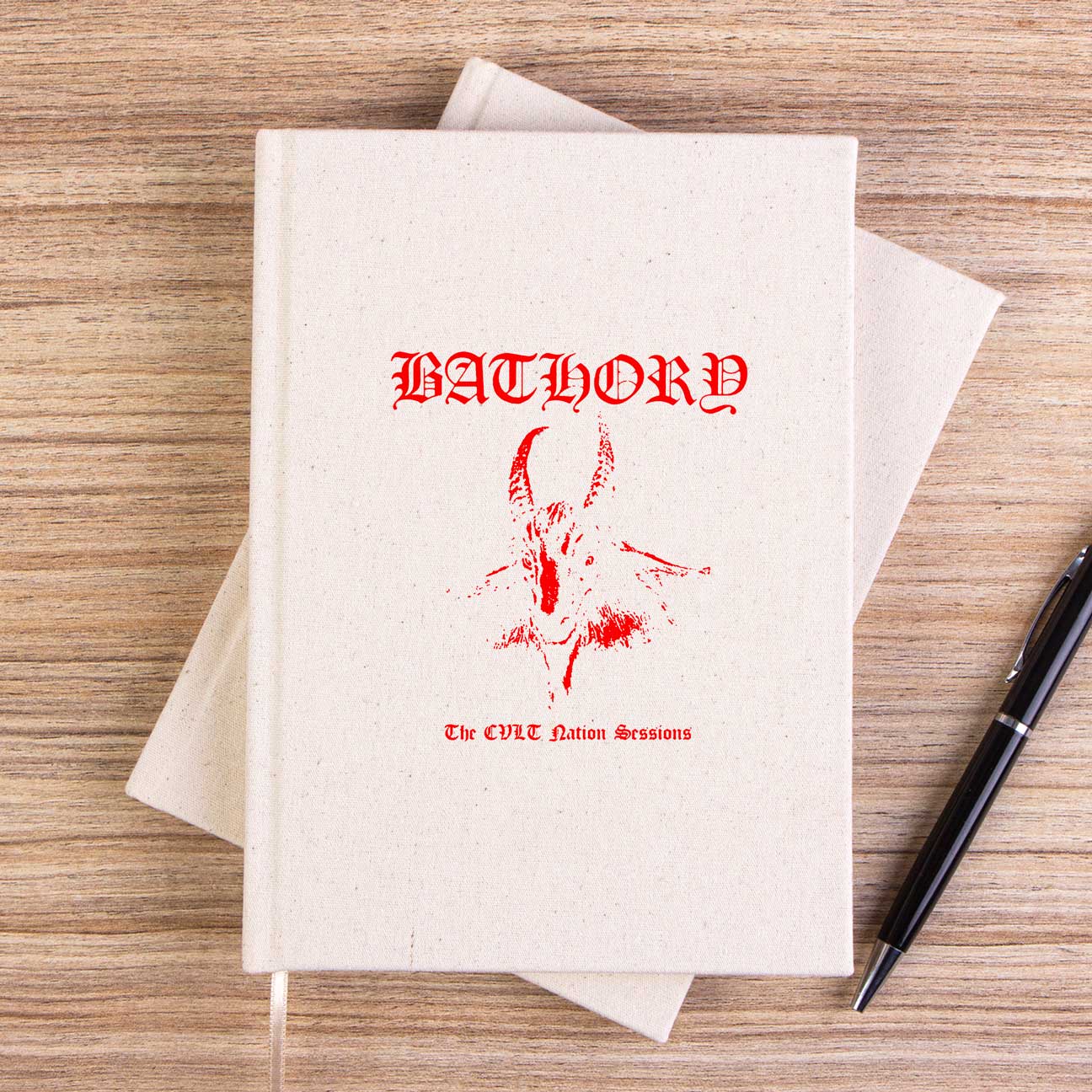 Bathory Black Metal Red Çizgisiz Kanvas Defter