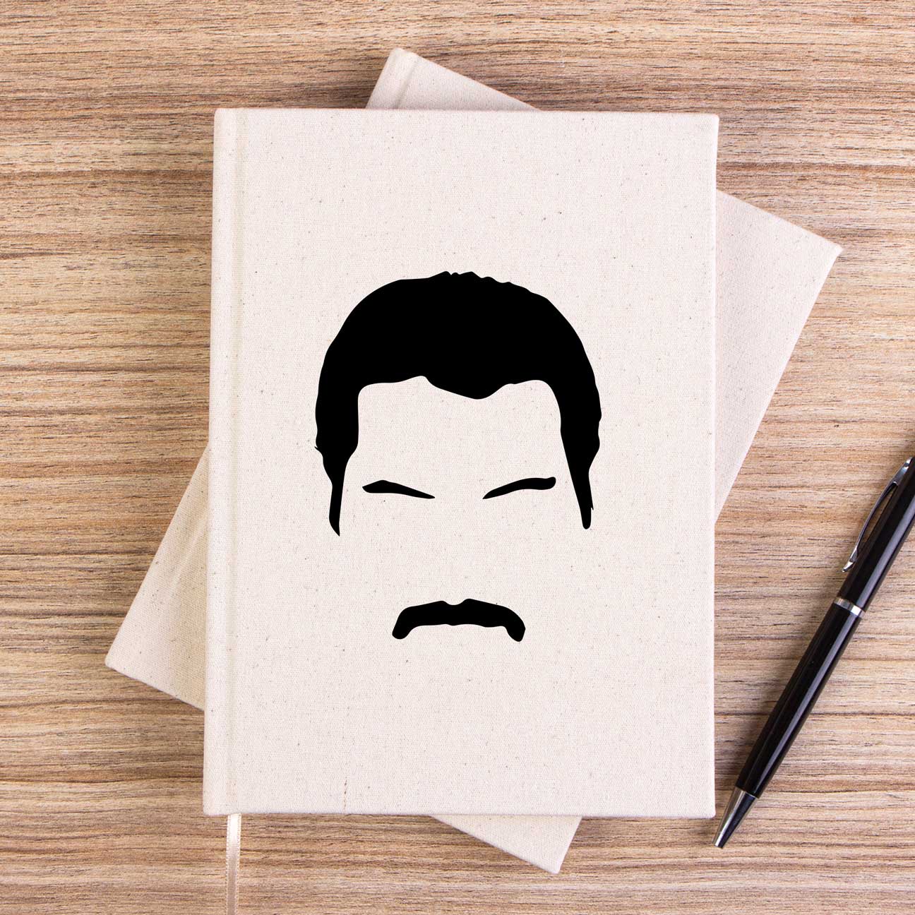 Queen Freddie Mercury face Çizgisiz Kanvas Defter