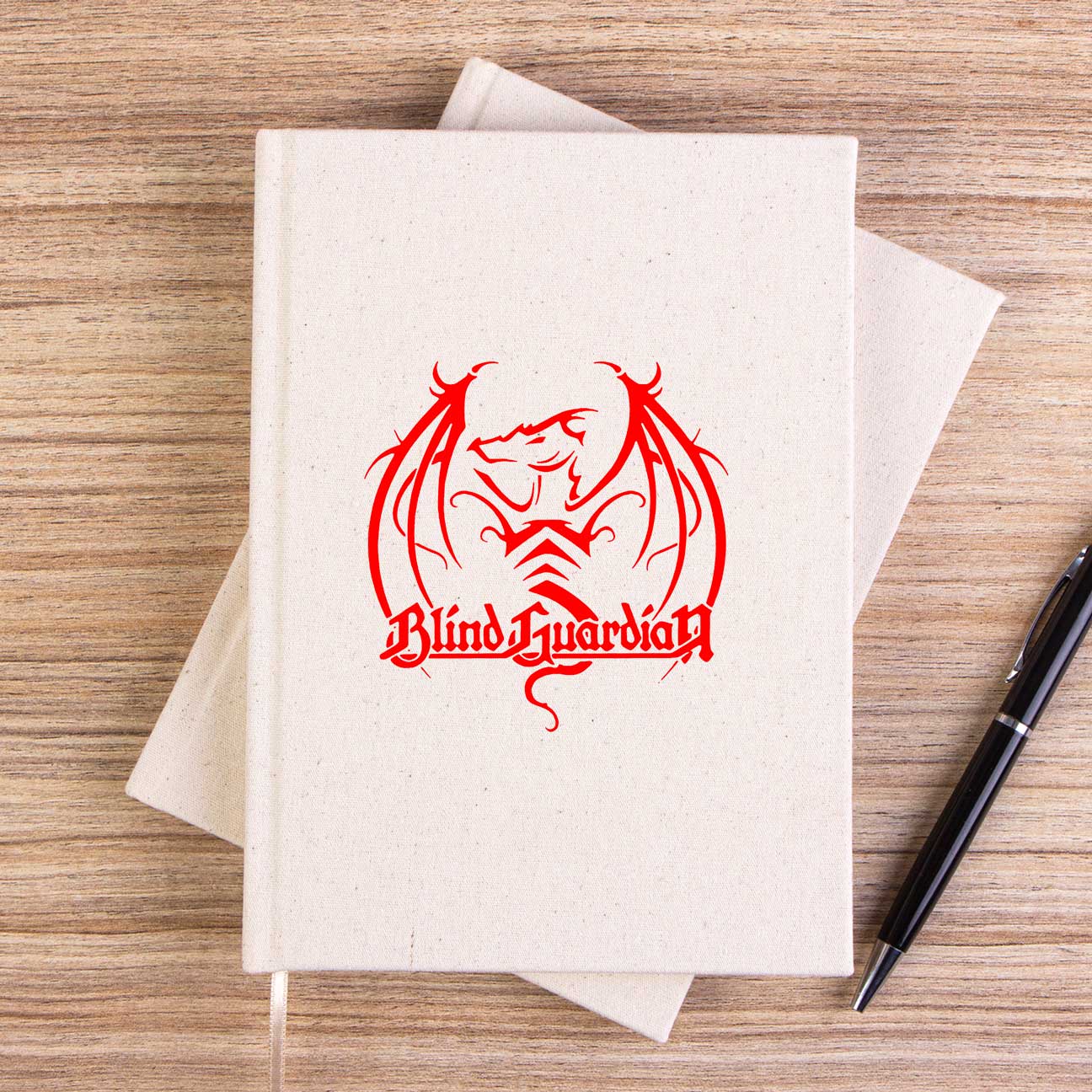 Blind Guardian Dragon Red Çizgisiz Kanvas Defter