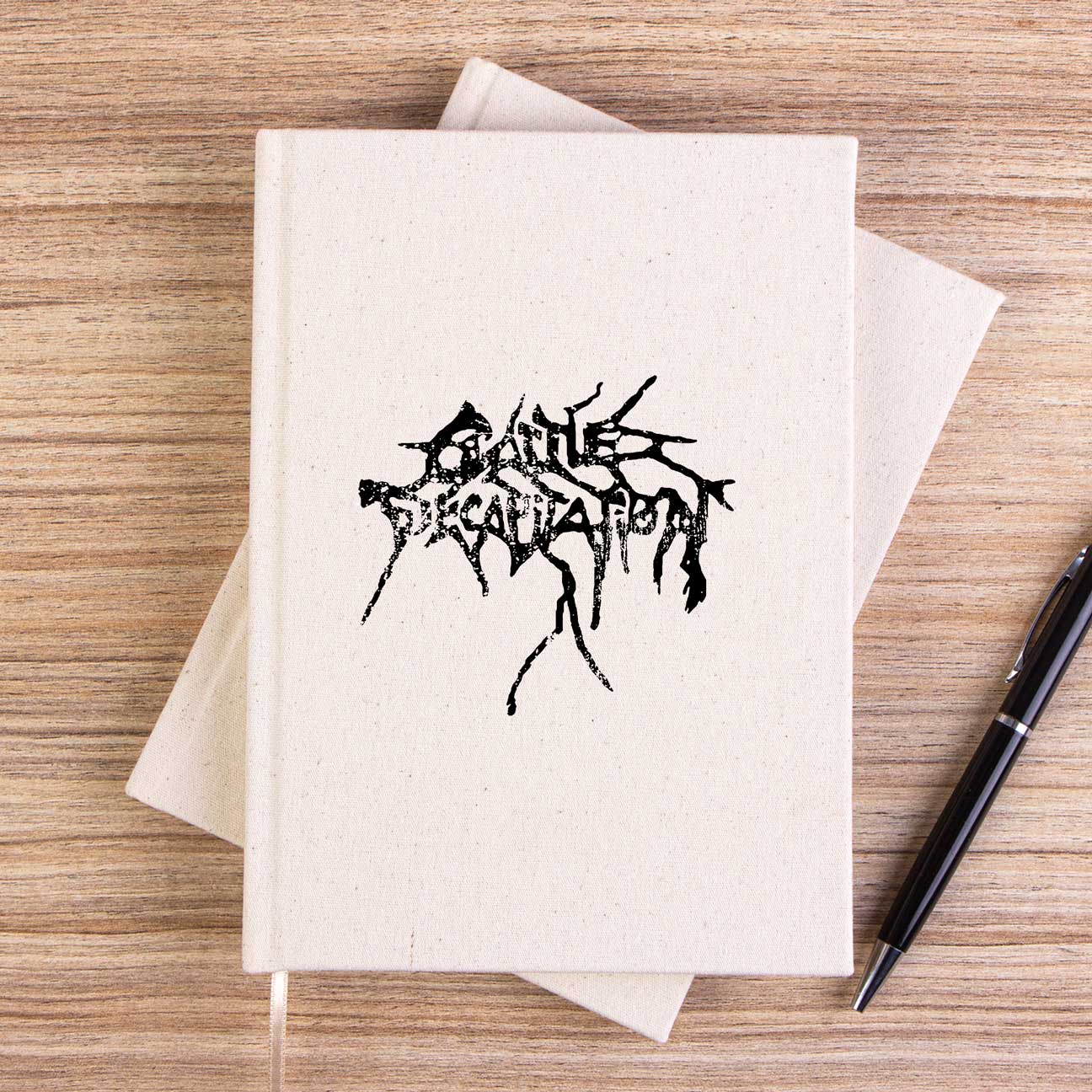 Cattle Decapitation Logo Çizgisiz Kanvas Defter