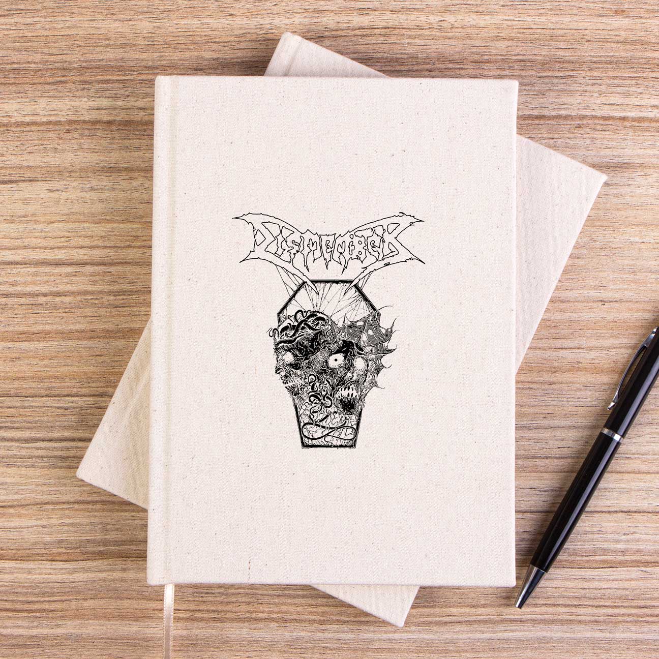 Dismember Skull Çizgisiz Kanvas Defter