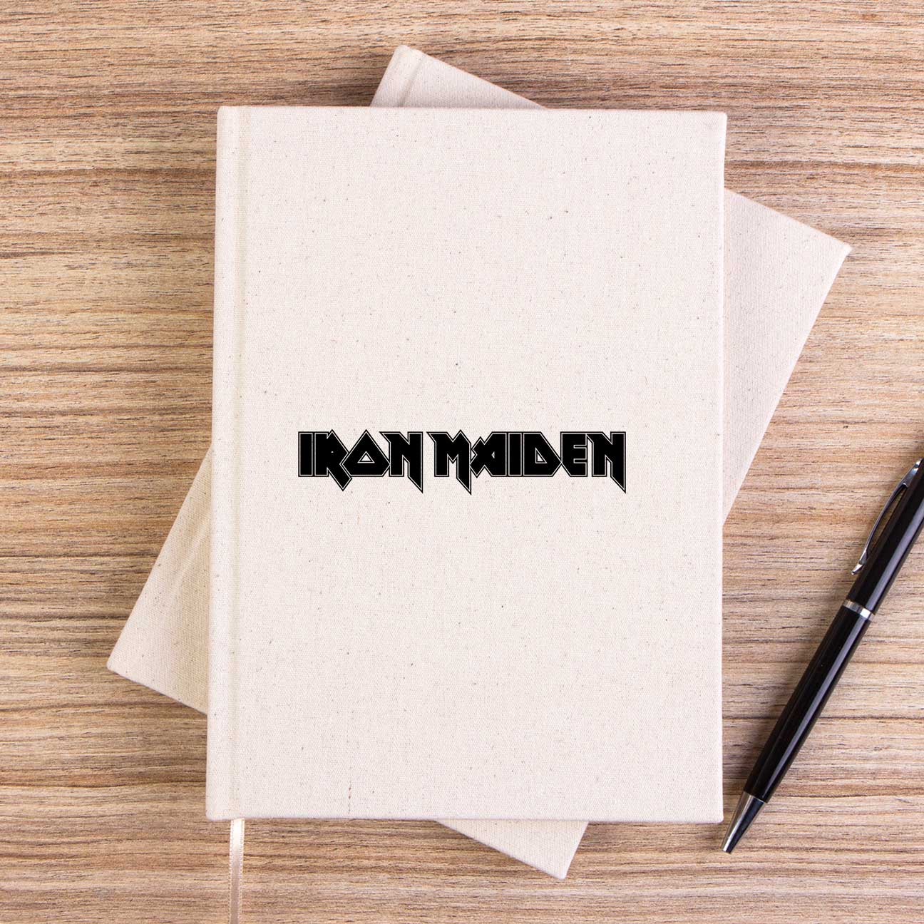 Iron Maiden Logo Çizgisiz Kanvas Defter