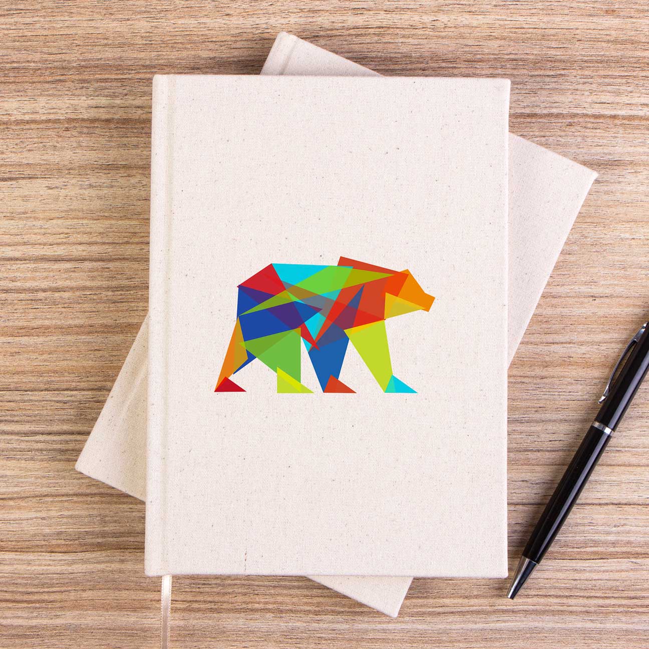 Bear Color Mozaik Çizgisiz Kanvas Defter